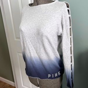 PINK Cut Out ombré shirt